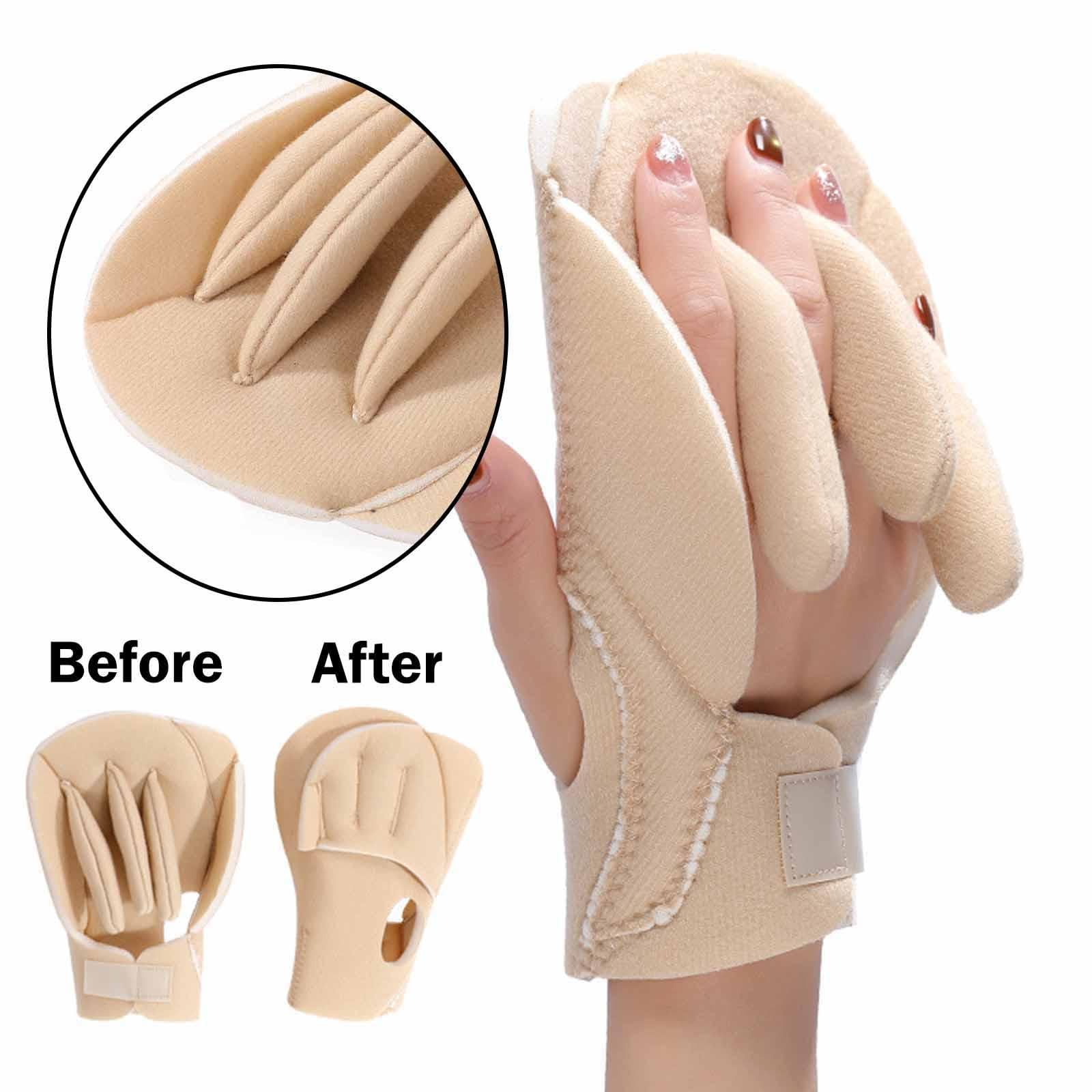 Gant écarteur de Doigts, Protège-Paume, Aide Ergonomique, Coussin Souple, Oreiller pour Contractures de La Main pour Femmes et Hommes, Droite Gauche