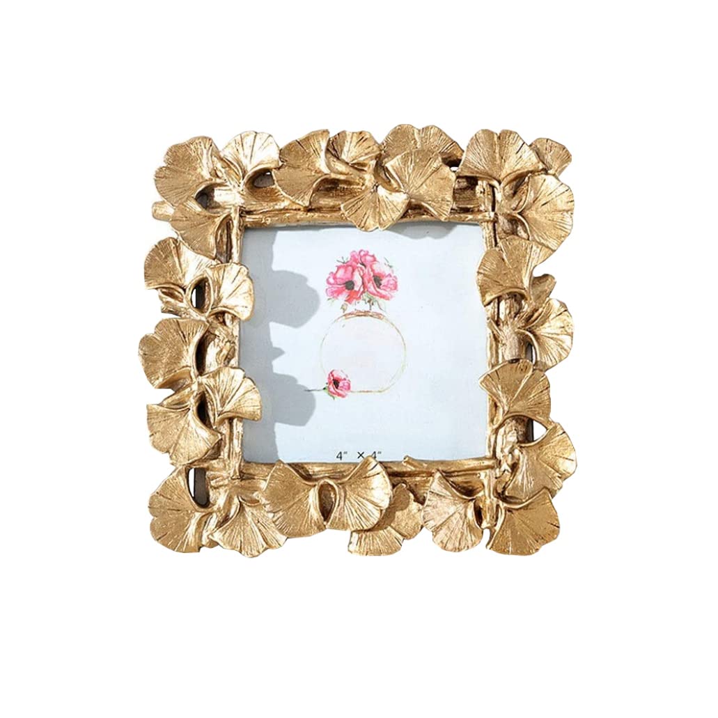 Cadre photo ginkgo en métal doré pour une déco de mariage