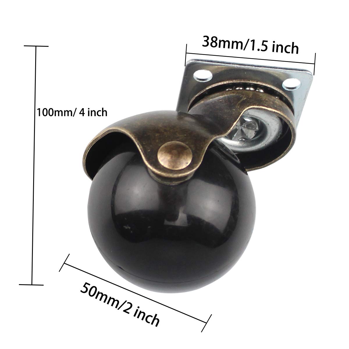 Promo Discount Up To 70% Off 4 PCS Ball Caster Heavy Duty Plate Swivel Wheel 2 Inch Vintage Plates Caster with 16 Screws Antique Smooth Caster Wheel for Chairs Sofa Table Leg (Plate casters Without Brake Lock) 50% Off Discount 4 PCS Ball Caster Heavy Duty Plate Swivel Wheel 2 Inch Vintage Plates Caster with 16 Screws Antique Smooth Caster Wheel for Chairs Sofa Table Leg (Plate casters Without Brake Lock)