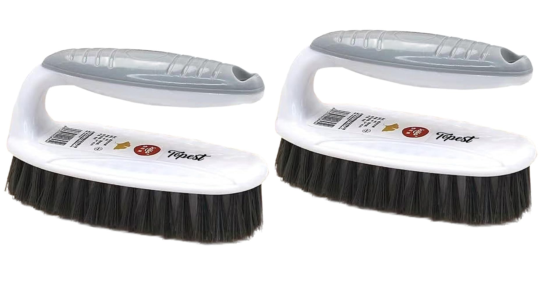 Topest Heavy Duty Scrub Brush for Deep Cleaning [2 Packs] | Multipurpose Brush with Comfortable Grip | Sturdy Scrubber with Stiff Bristles for Bathroom, Floor, Tiles, Sink, Shoe, Carpets etc.