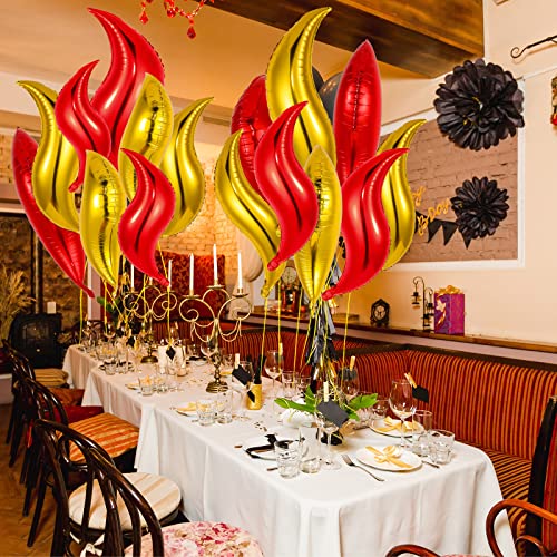 16 Pcs Fire Balloon 24 Inch Firefighter Birthday Party Decorations Fire Truck Birthday Party Supplies Fake Campfire For Hunting Fireman Party Supplies Fire Truck Birthday Party #TOP4