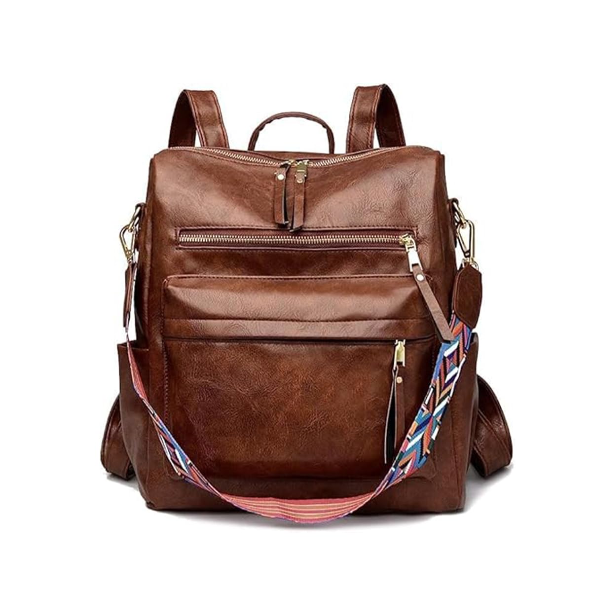 DAANKIE Stylish Leather Backpack for Women | Shoulder Bag for Women and Girls | Handbag | College Bag for Girls | Multipurpose Travel Bag for Women | PU Leather | Casual | Brown (B0CZ97SFQP) Amazon Price History, Amazon Price Tracker