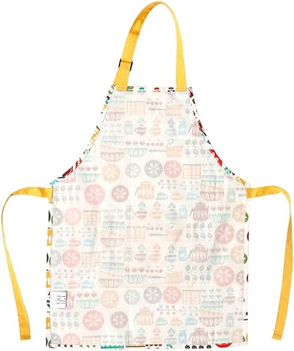 Miniatura 4 de Children's Cotton Pocket Apron, Adjustable Parent Child Apron with Large Pockets for Cooking and Drawing