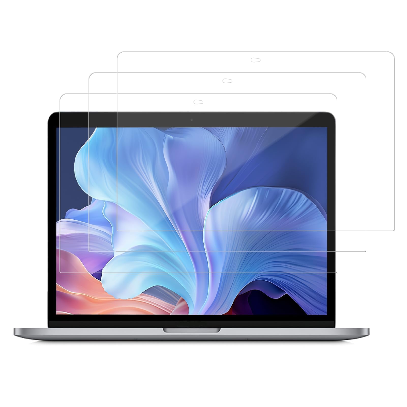 Lot de 3 Protection D'écran pour MacBook Air 13 Pouces 2018-2021 M1 A2337 A2179 A1932 et MacBook Pro 13 Pouces M1 M2 A2889 A2251 A2338 A2159 A1706 A1708 A1989