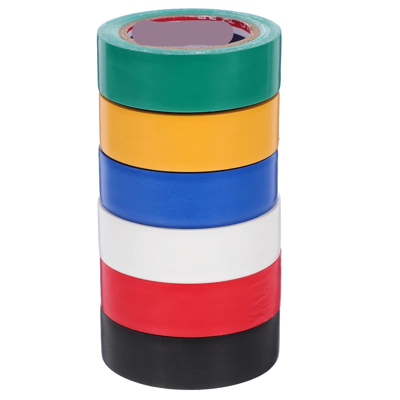 Isolierband 6 Rollen Hochtemperatur-Isolierband, elektrisches Isolierband, Außen-Hochtemperatur-Farbe, Auto-Innenisolierung, Elektriker, PVC-Farbe