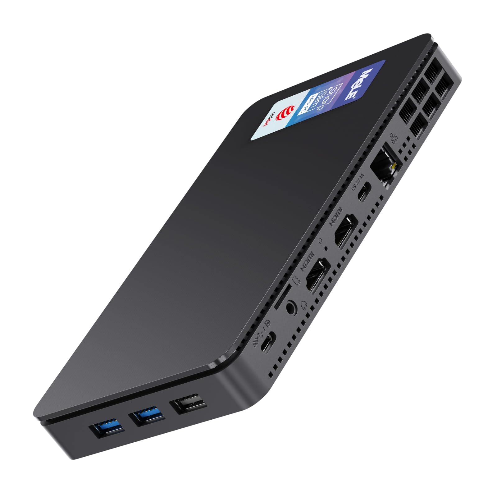 MeLE Overclock X2 Mini PC Twin Lake N150(bis zu 3.6GHz) Micro PC 16GB DDR4 512GB Speicher Kleine Desktop Computer mit 2 X HDMI 4K@60Hz, USB-C, VESA Halterung für Zuhause/Büro