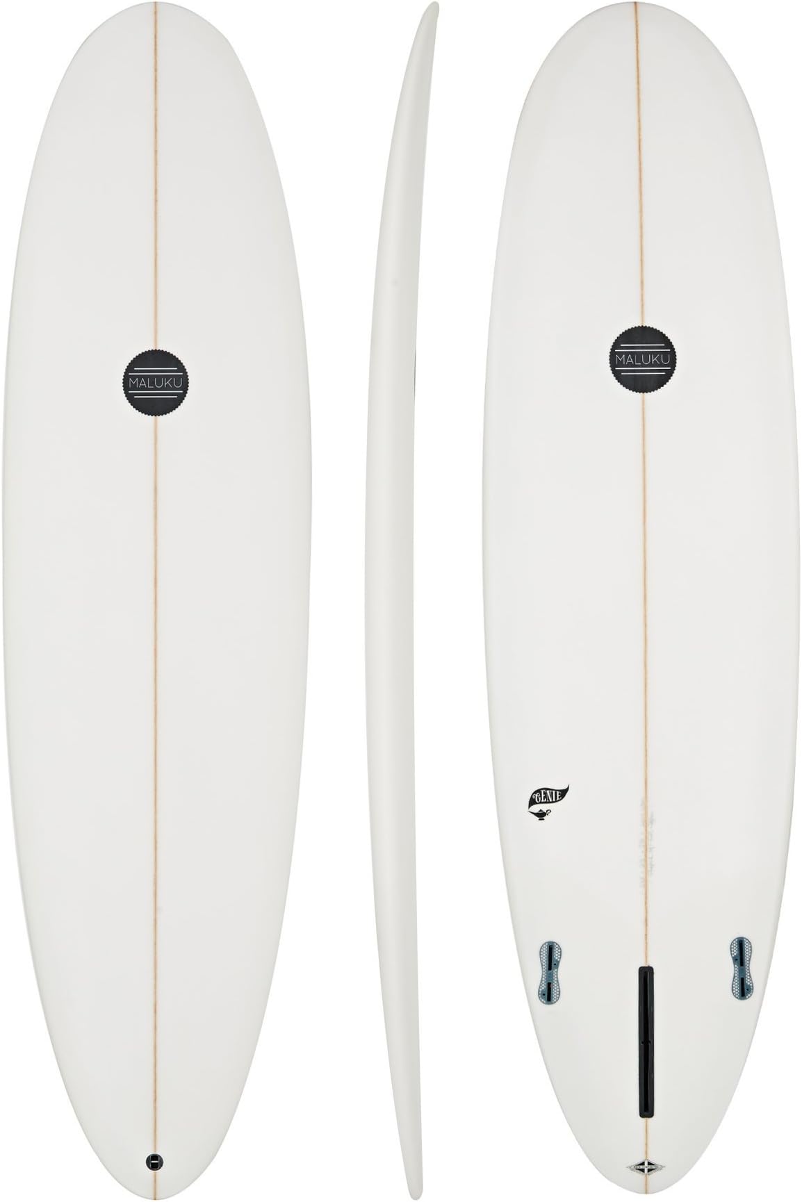 Maluku Genie 3 Fin Surfboard 8ft White