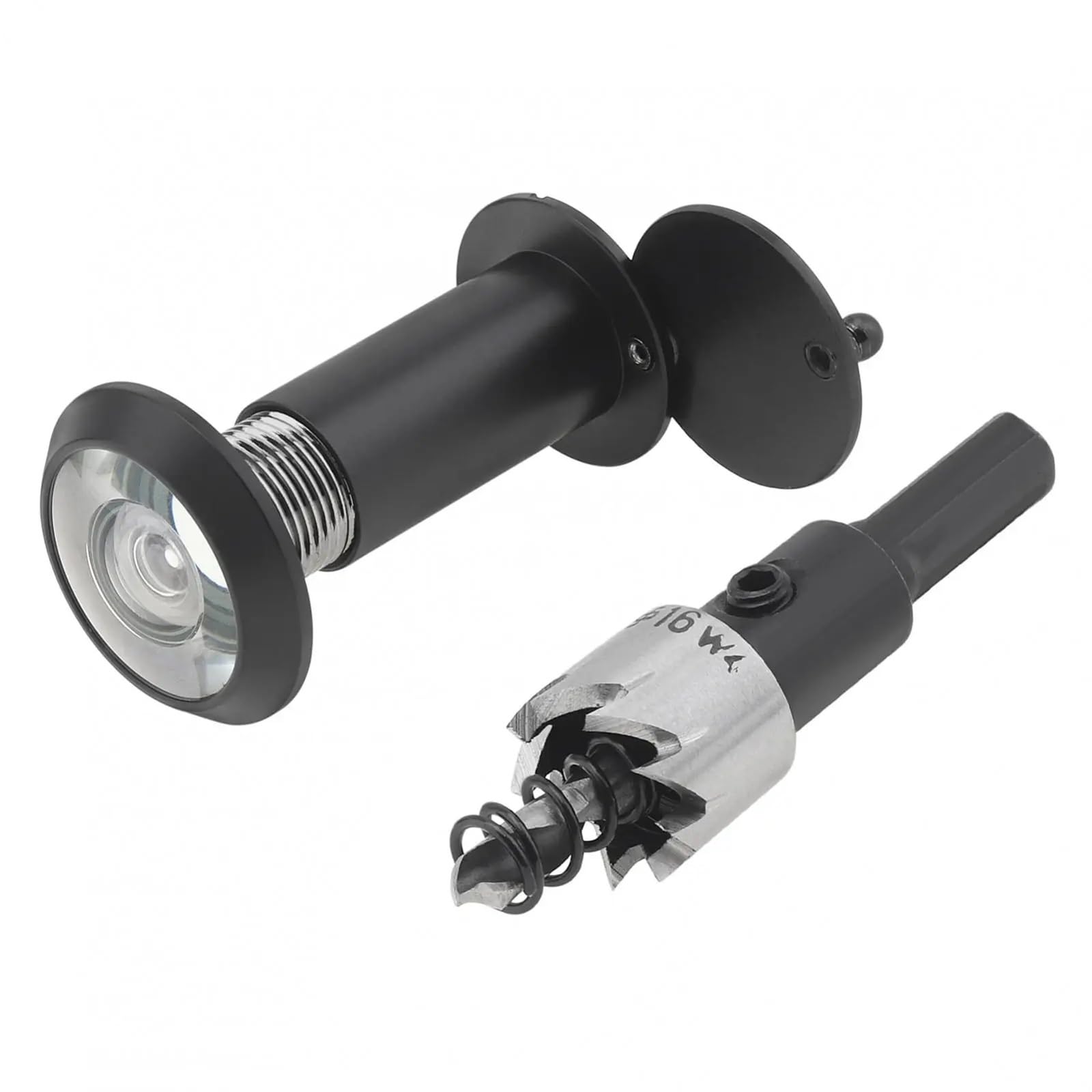 2pcs Adjustable Door Viewer for Custom Viewing Angles, Ensure Your Safety by Seeing Outside Clearly for Home Office(Color-Black)