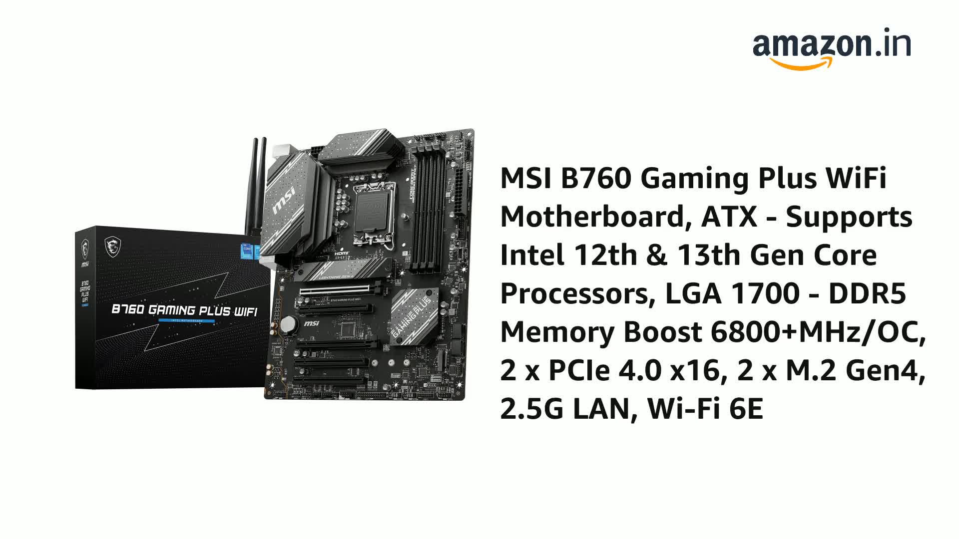 Amazon.in: Buy MSI B760 Gaming Plus WiFi Motherboard, ATX
