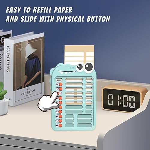 Miniatura 6 de 2 unidades de notas portátiles para niños, varios diseños de dibujos animados de mis tareas, tabla deslizante de lista de verificación con 24