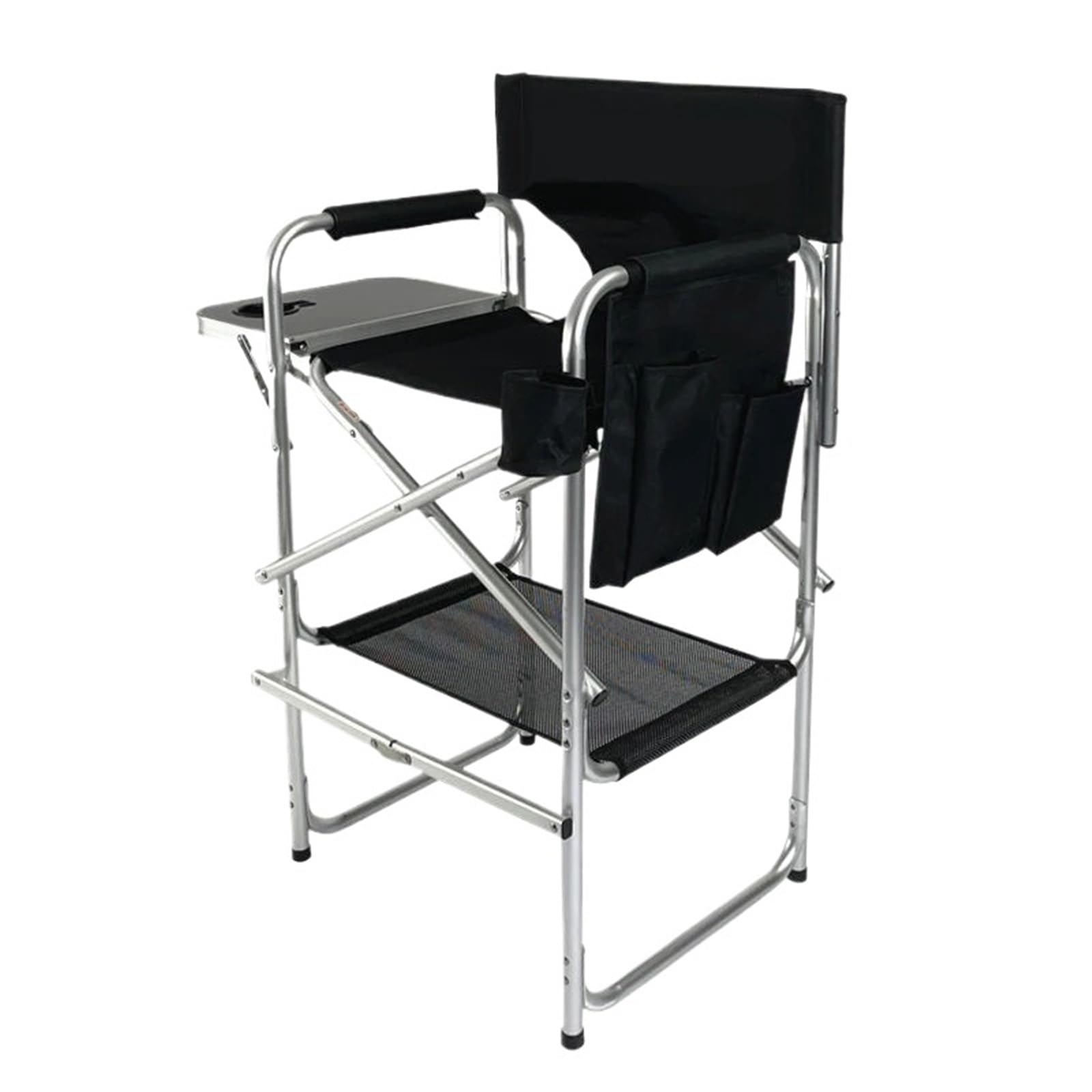 Chaise de maquillage pliante légère en aluminium 71 cm pour coiffure et salon