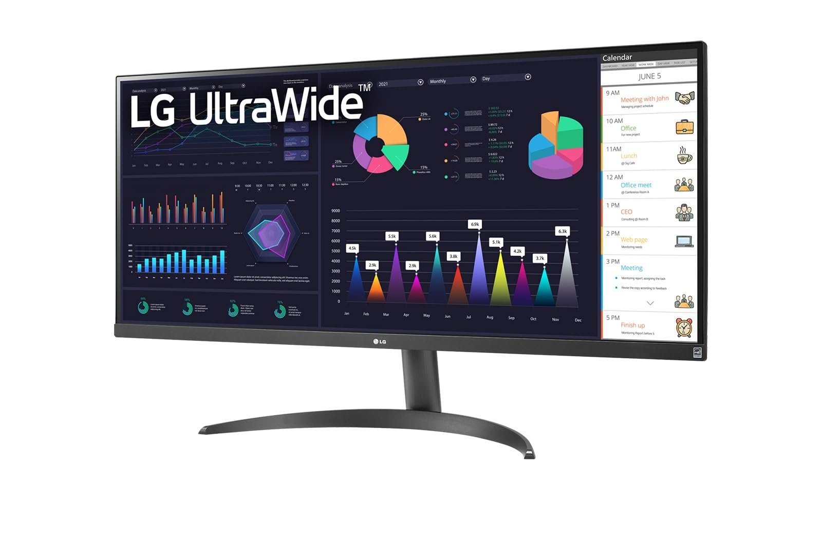 その他 LG UltraWide Monitor 34WQ500 LG 34WQ500-B, monitor UltraWide™ Full HD de 34 polegadas com AMD