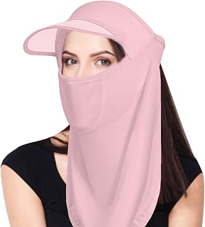Golf Face Shield, Breathable Summer Face Shield, Unisex UV Sun Protection Neck Drape Face Covering for Outdoor Fishing Golf