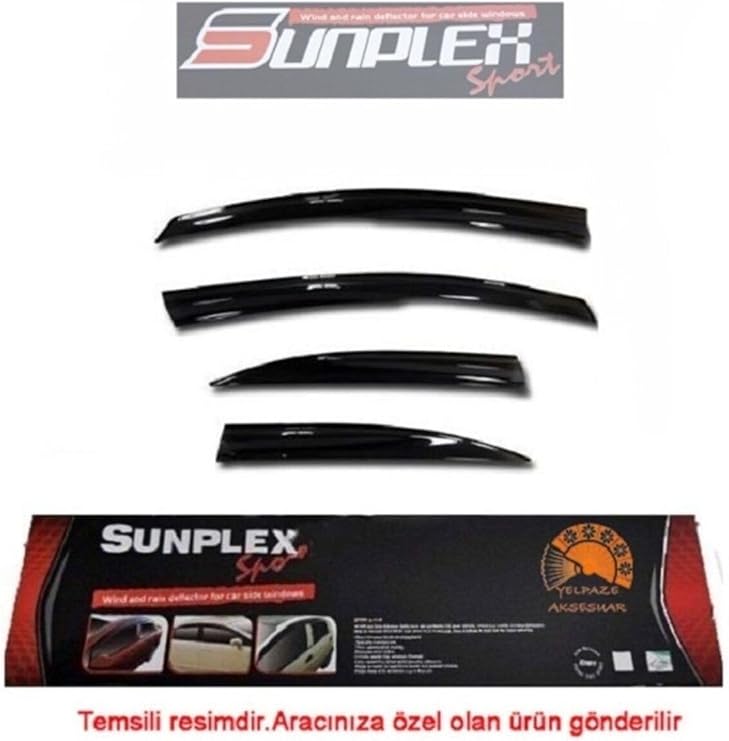 Toyota Corolla İle Uyumlu 2007-2012 Mugen Cam Rüzgarlığı Ön-Arka Sunplex