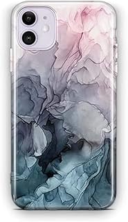 كيس بوكس جراب خلفي بلون بينك رخامي لموبايل ايفون 11، مواد مختلطة