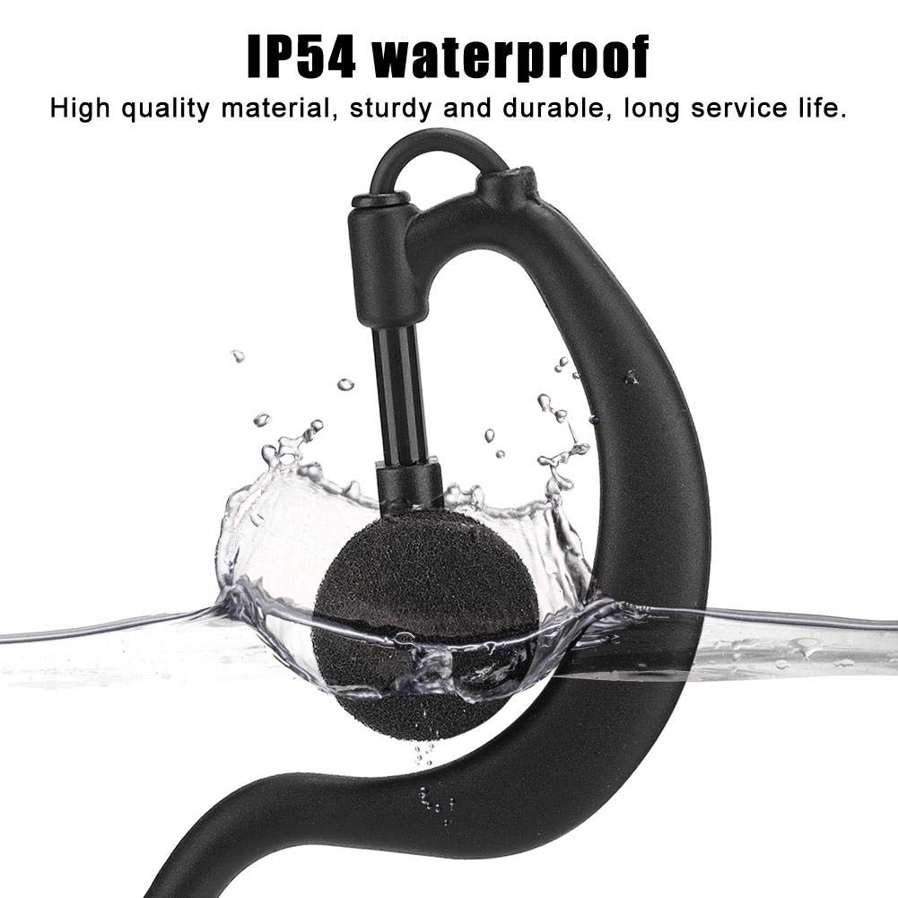Walkie Talkie Earhook Earpiece,for IC-M33/M25/M34,IP54 Waterproof G-Shape Ear Hook Earphone - Image 2