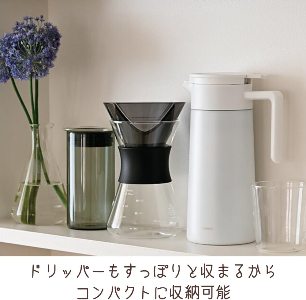 HARIO OCP-40-B Handy Coffee Pot 1st Dripper Server Set, Hand Drip for Beginners, Black