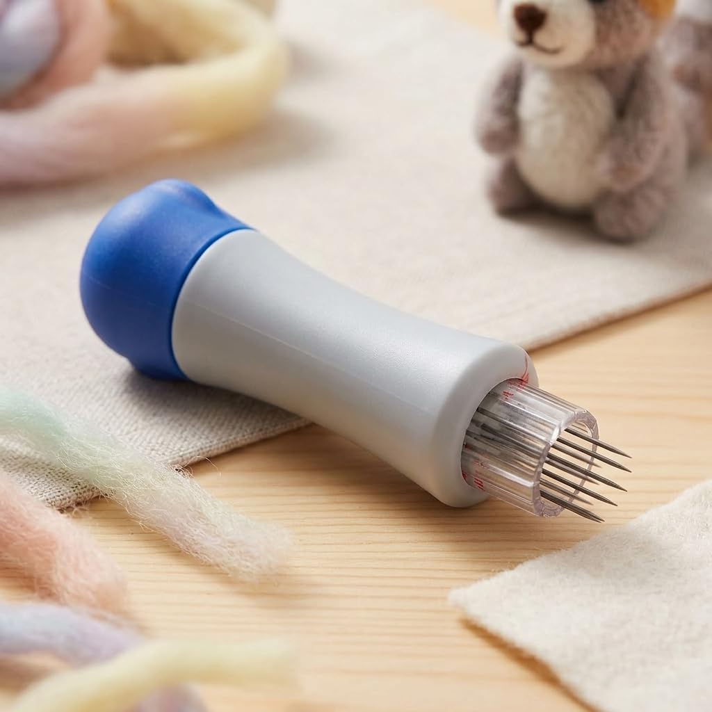 CONGARTENO Felting Tool with Seven Needles Metal Punch for Wool Craft Work