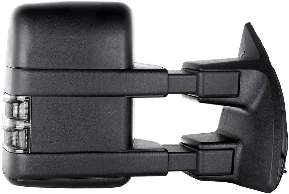 LUJUNTEC Tow Mirror Replacement fit for 2008-2016 For Ford for F250 for F350 for F450 for F550 Super Duty Truck Pickup Towing Mirror Passenger Right Side Manual Adjusted No Heated Turn Signal Light
