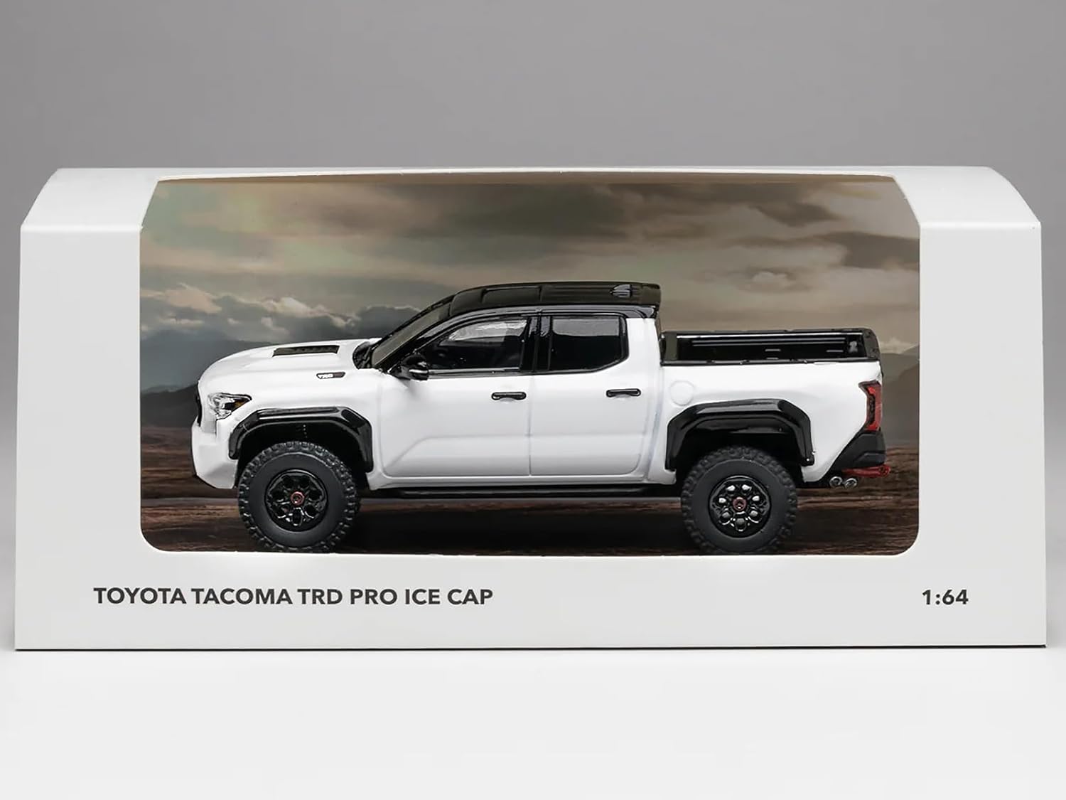 GCD TRD PRO Pickup Truck Ice Cap White with Black Top DiecastTalk Exclusive Limited Edition to 1008 Pieces Worldwide 1/64 Diecast Model Car DTG0039-WH