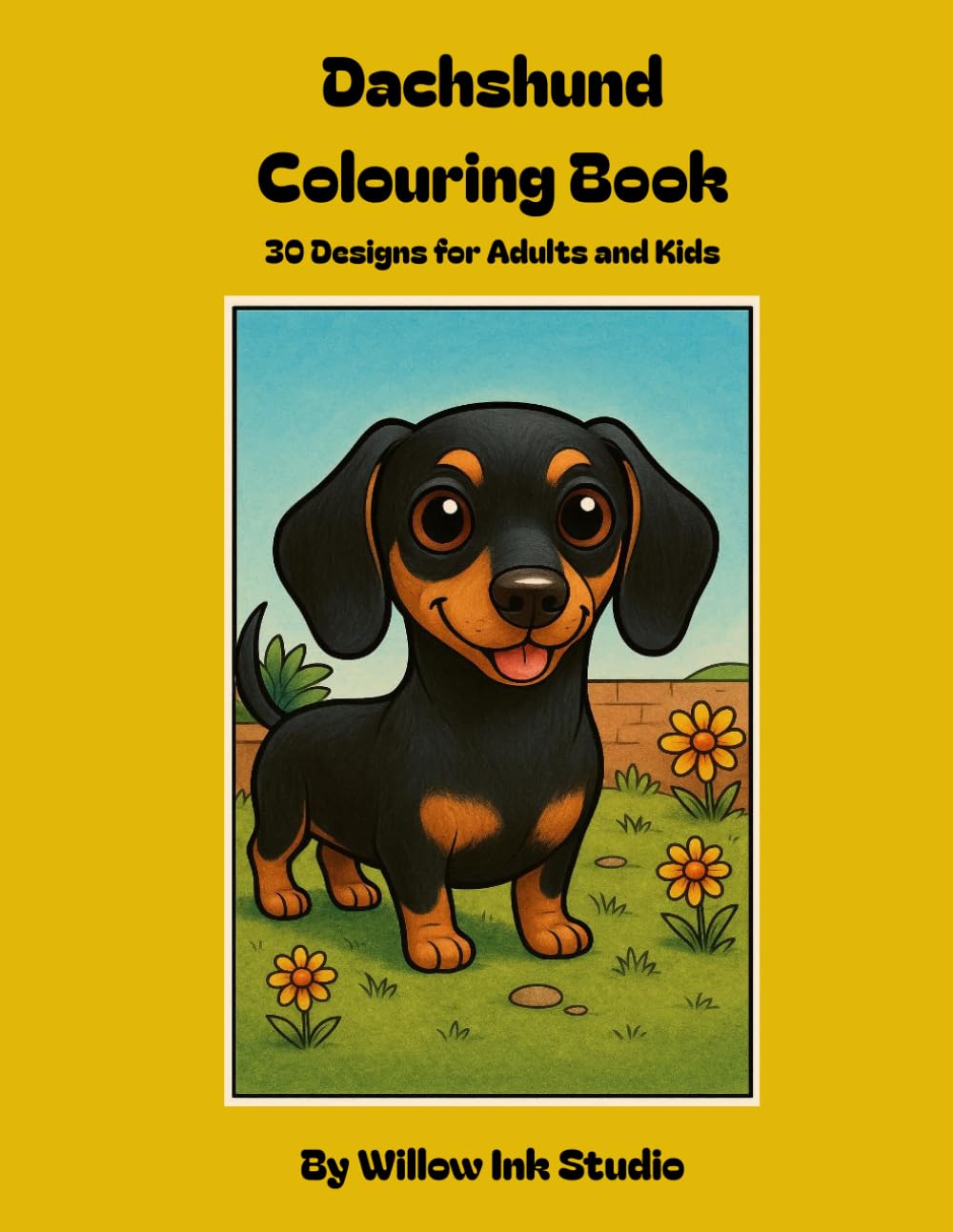 Dachshund Colouring Book: 30 Fun Designs for Adults and Kids