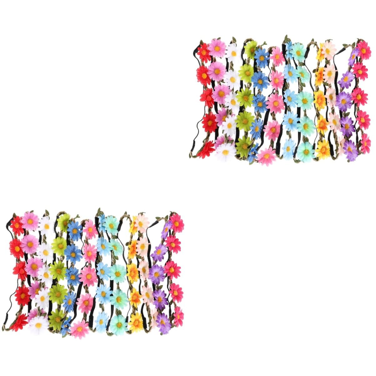 minkissy 24pezzi Ghirlanda Di Fiori Daisy Per Donne e Ragazze Accessorio Elegante Per Festival Matrimoni e Occasioni Speciali Fascia Comoda e Resistente