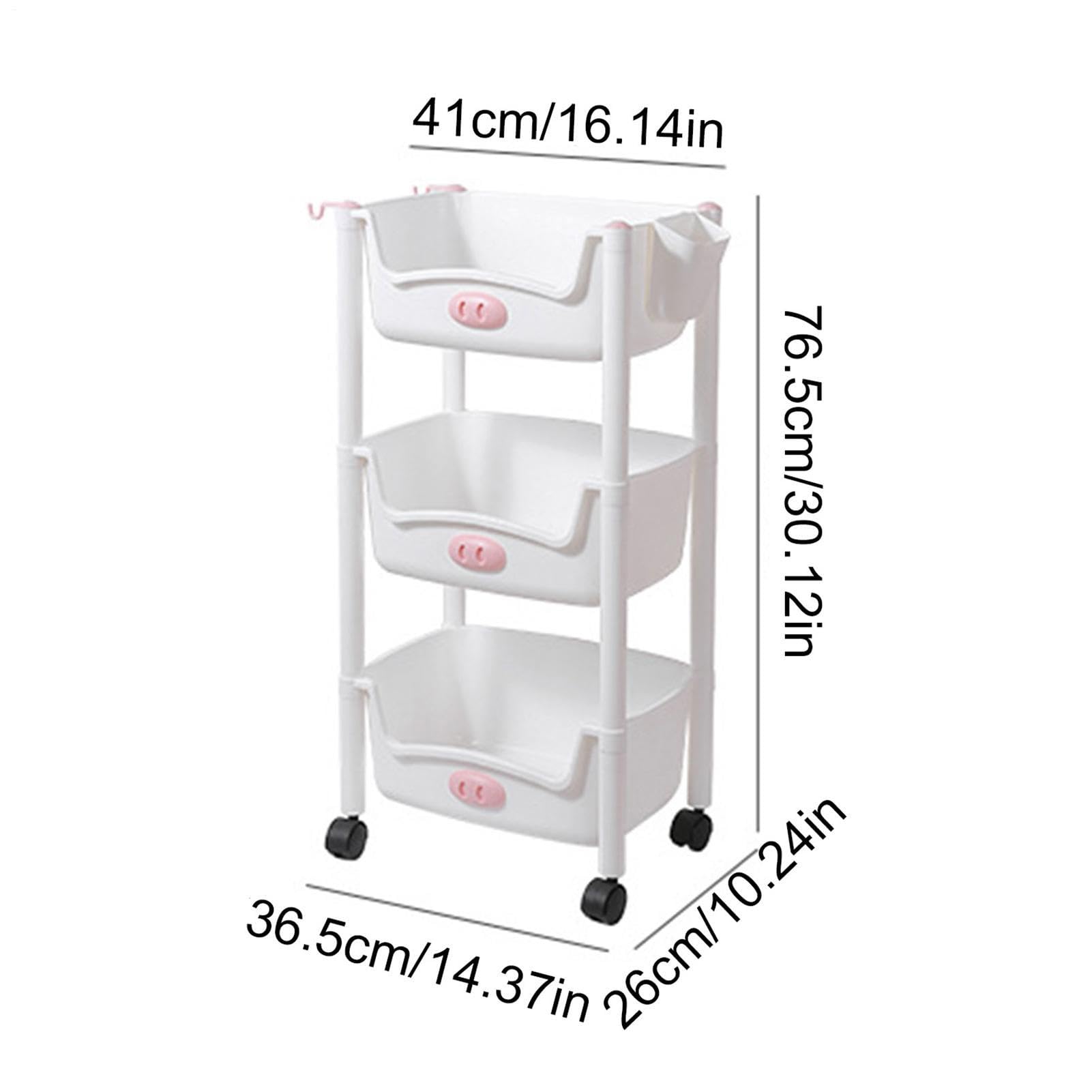 Étagère de rangement pour chariot utilitaire, étagères de | rangement stables, chariot de rangement à plusieurs niveaux, chariot de rangement, étagères utilitaires polyvalentes, étagère