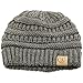 Kids CC Ages 2-7 Warm Chunky Thick Stretchy Knit Slouch Beanie Skull Hat Gray