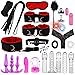 ZeeKoug Pilates 25 Pezzi Fashion Design Nylon Cuoio Attrezzature Set (Rosso), Divertente Cosplay Accessori, Polso E Hip Yoga Forniture, Regali per Coppia immagine