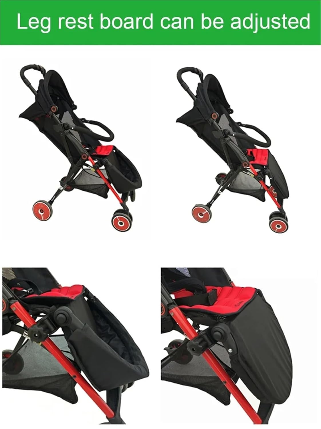 Baby Stroller Accessories Armrest Bumper and Leg Rest Board Adjustable Extend Footboard for F2 Stroller(Fence Style)