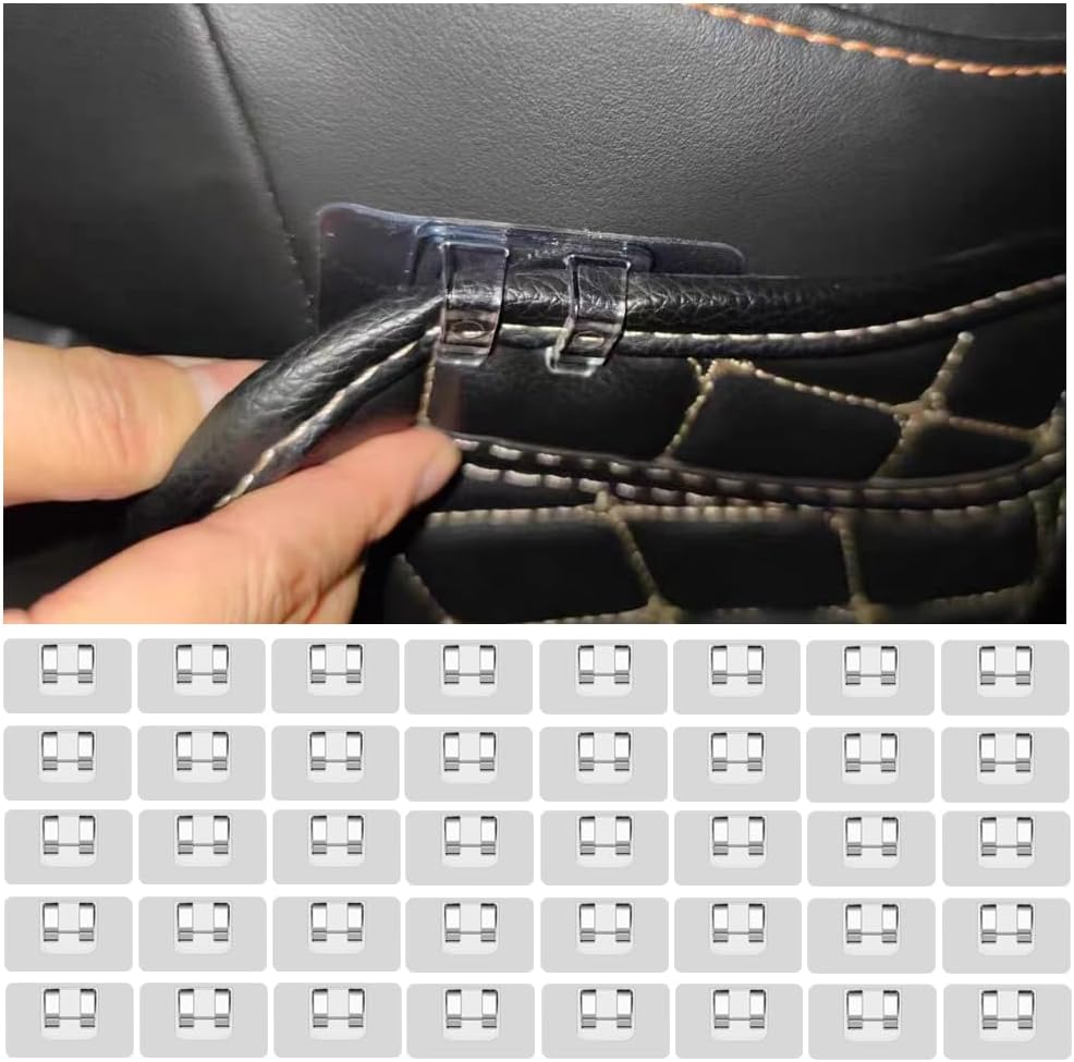 40 Pieces Fastening Car Mats, Non-Marking, Self-Adhesive Fixing Cars, Multipurpose Car Interior Accessories for Car Seats, Dashboard, Central Console