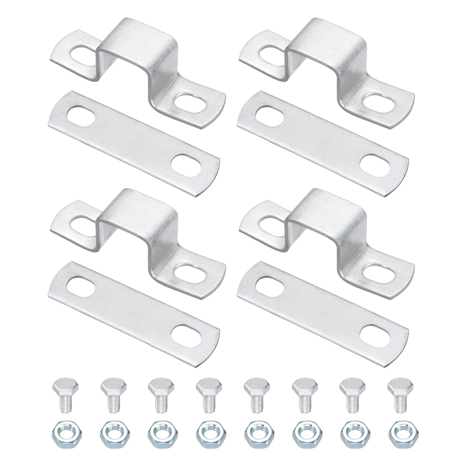 Collier de serrage carré en u 2 x 2 cm tube acier carbone vis joint écrou