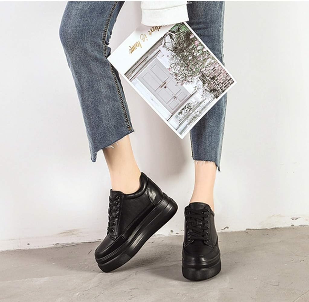 [IJGE] 厚底 スニーカー レディース インヒール ランニング カジュアル シューズ レースアップ デッキシューズ 大きいサイズ