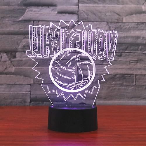 Miniatura 6 de Luz nocturna para niños, lámpara LED de voleibol 3D con control remoto, 16 colores cambiantes, regalo de cumpleaños de Navidad para niño