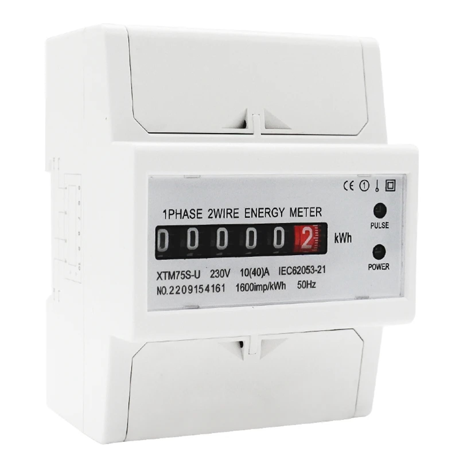 Jednofazowy licznik energii elektrycznej o wysokim obciążeniu 35 mm Szyna DIN 50Hz 100A 4P wyświetlacz biurkowy XTM75S-U 1 klasa (30-100A)