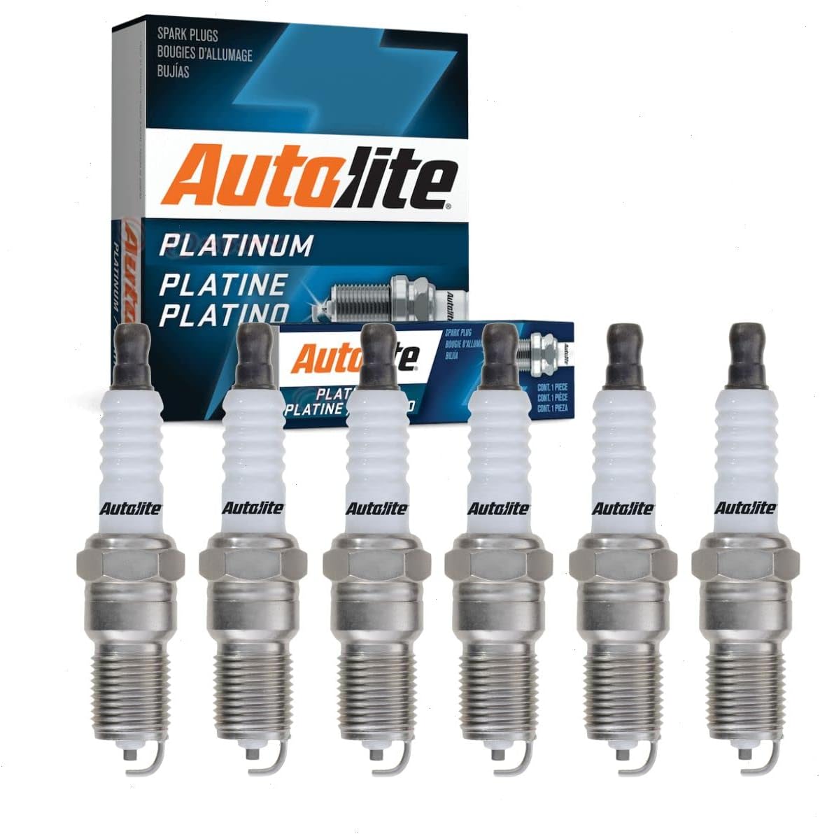 6 pc Autolite Platinum Spark Plugs compatible with Chevrolet S10 4.3L V6 1996-2004