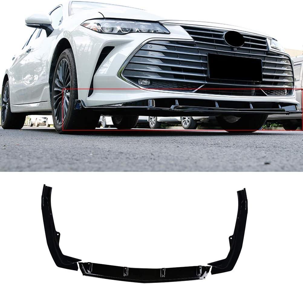 NINTE Front Lip for 2019-2022 Toyota Avalon ABS Painted Gloss Black Front Bumper Spoiler Splitter 3pcs