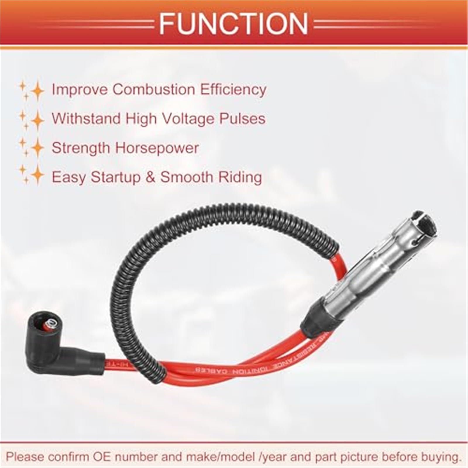 Cables de Bobina de Encendido para bujías de Coche, 7 mm, para Golf, Jetta, Passat, n.º 021998031A/021998031. Paquete de 6 Cables de Encendido.