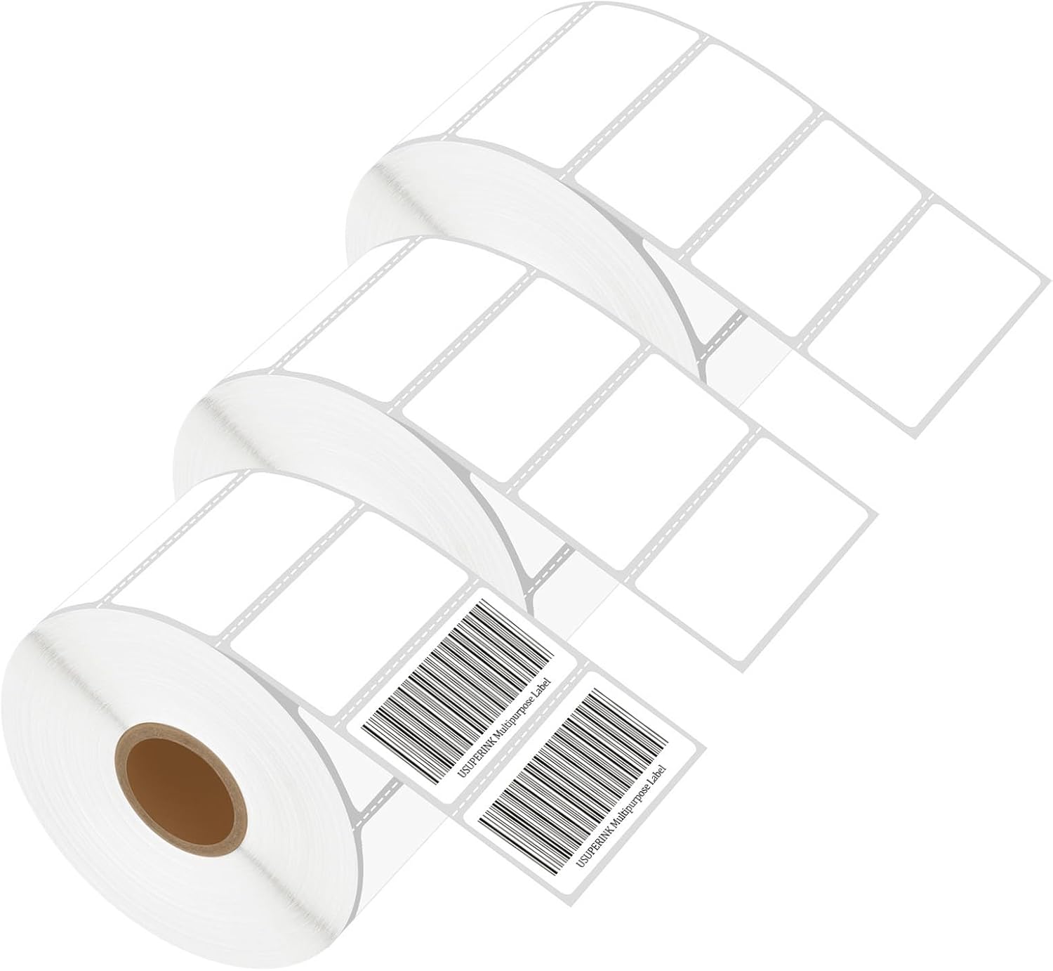 USUPERINK 3 Roll (1300 Labels/Roll) 2'' x 1'' Direct Thermal Label Multipurpose Shipping Address Barcodes Labels Compatible for Zebra Rollo Eltron Desktop Label Printers