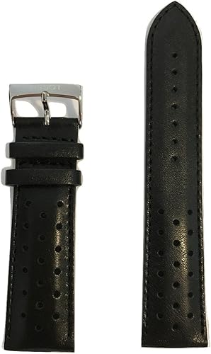 Tissot V8 22mm Black Perforated Leather