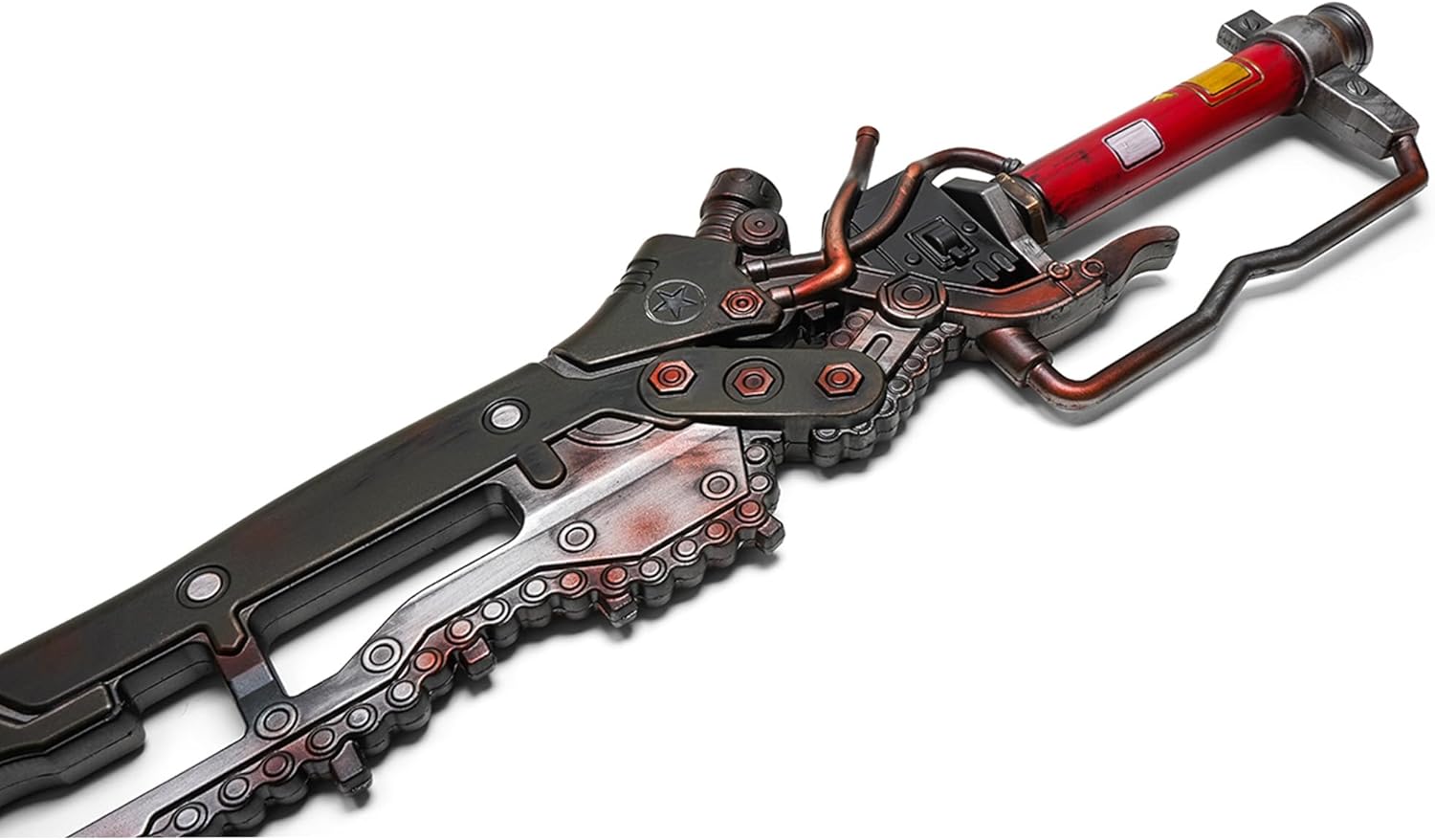 F-Out Ripper Chainsword Foam Replica | 37” Collectible Cosplay Weapon | Safe LARP Prop for Display & Costume | Post-Apocalyptic Game Memorabilia