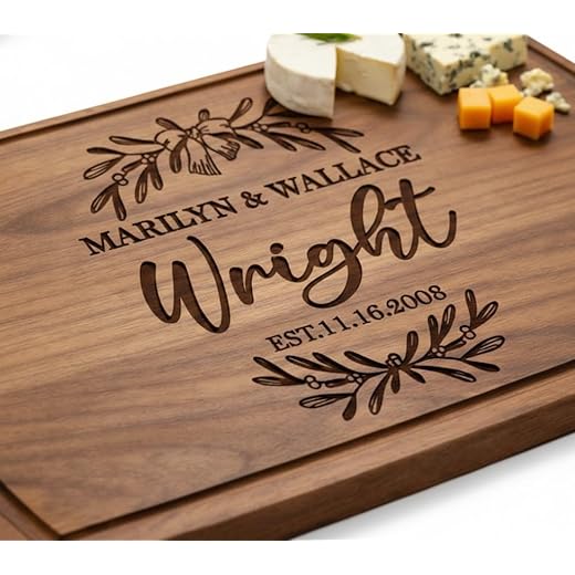 Tayfus Personalized Cutting Boards - Custom Engraved Wood Chopping Block - USA Handmade - Best Wedding, Housewarming, Anniversary, Birthday, Christmas Gift Idea For Friends, Couples, Family, Mom, Dad