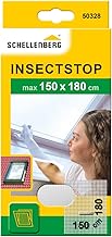 Schellenberg 50328 Fly Screen for Roof Windows with Zip, Insect Protection, 150 x 180 cm, UV-stable, Easy to Install, No Drilling, Includes Adhesive Strips, White