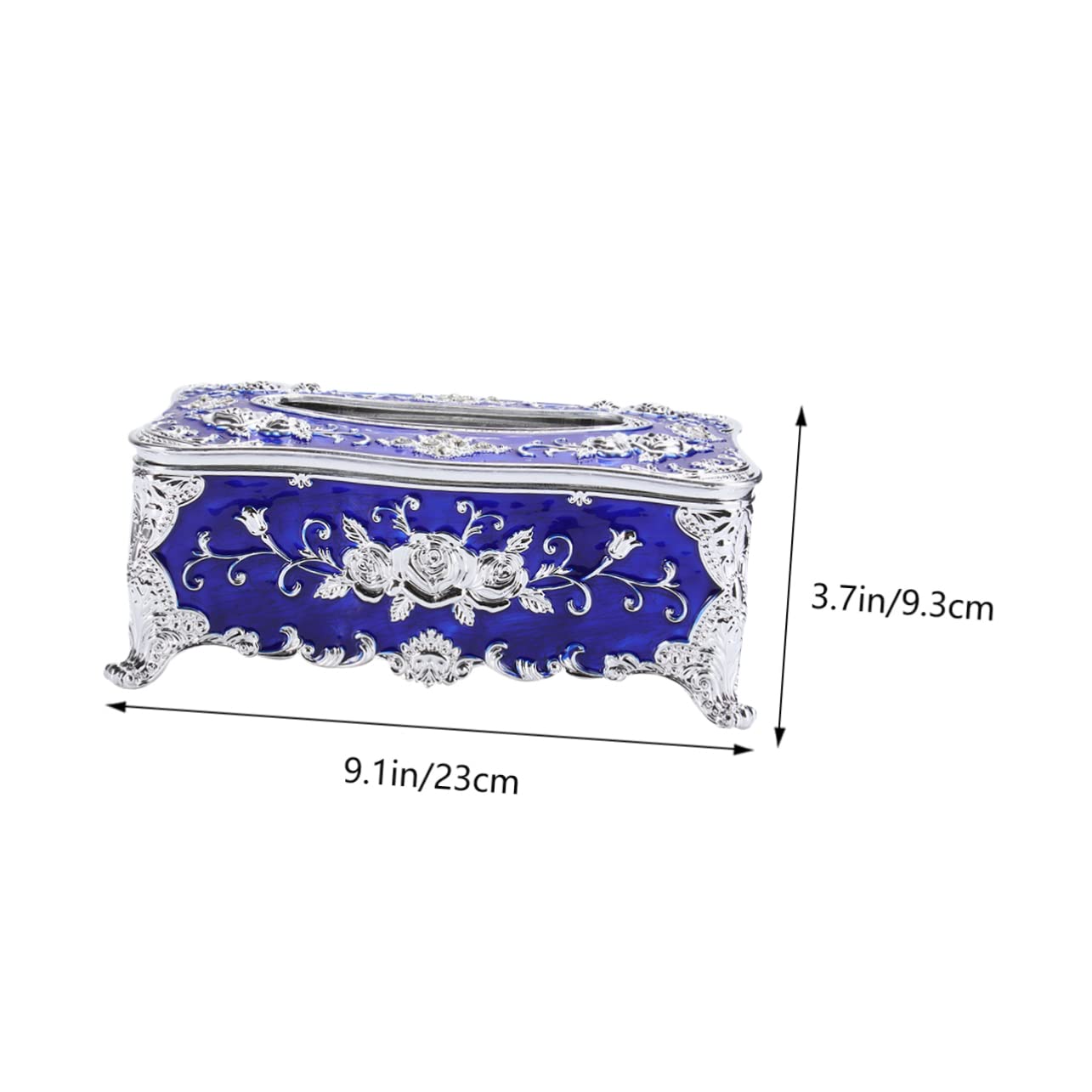 Cabilock Top Grade Style Tissue Box with Rose Pattern Stylish Napkin Holder for Home Office Car Lightweight Easy