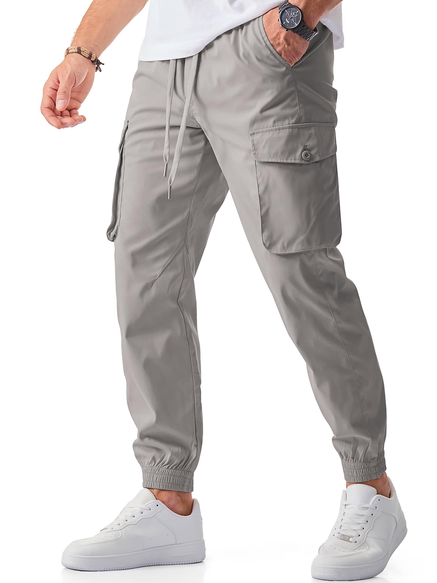 JMIERR Men's Casual Cargo Joggers