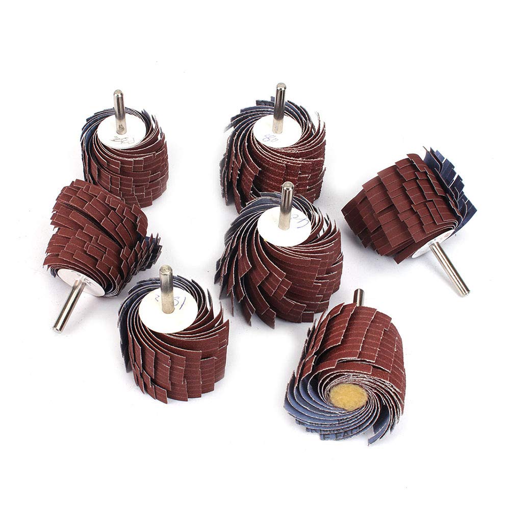 1/4" Shank Abrasive Sandpaper Flap Wheels, 320 Grit