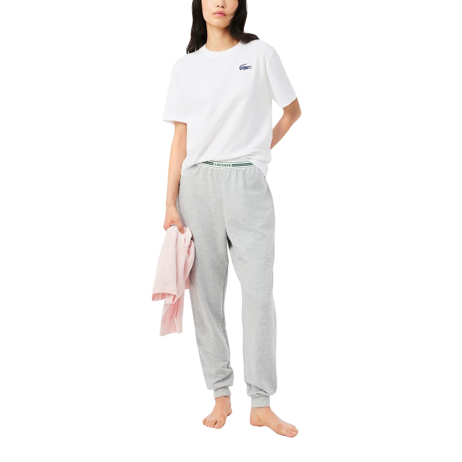Lacoste Womens Cotton Jersey Loungewear T-Shirt