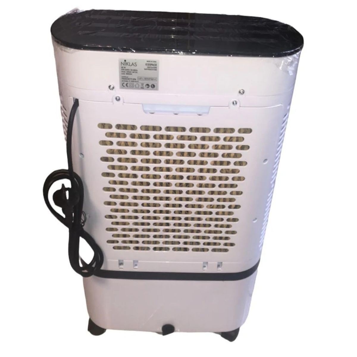 Ventilatore evaporativo oscillante raffrescatore a 3 velocità con ruote Icespace NIKLAS