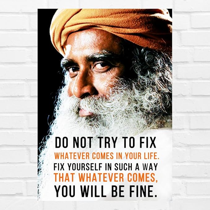 Good Hope Sadhguru Motivational Quote Poster (12 x 18 Inch) For wall decor home decor bedroom living room Gift Paintings wallpaper Hostel Boys Girls Inspirational quote wall art inspirational quotes wall stickers Posters for study room, library students r