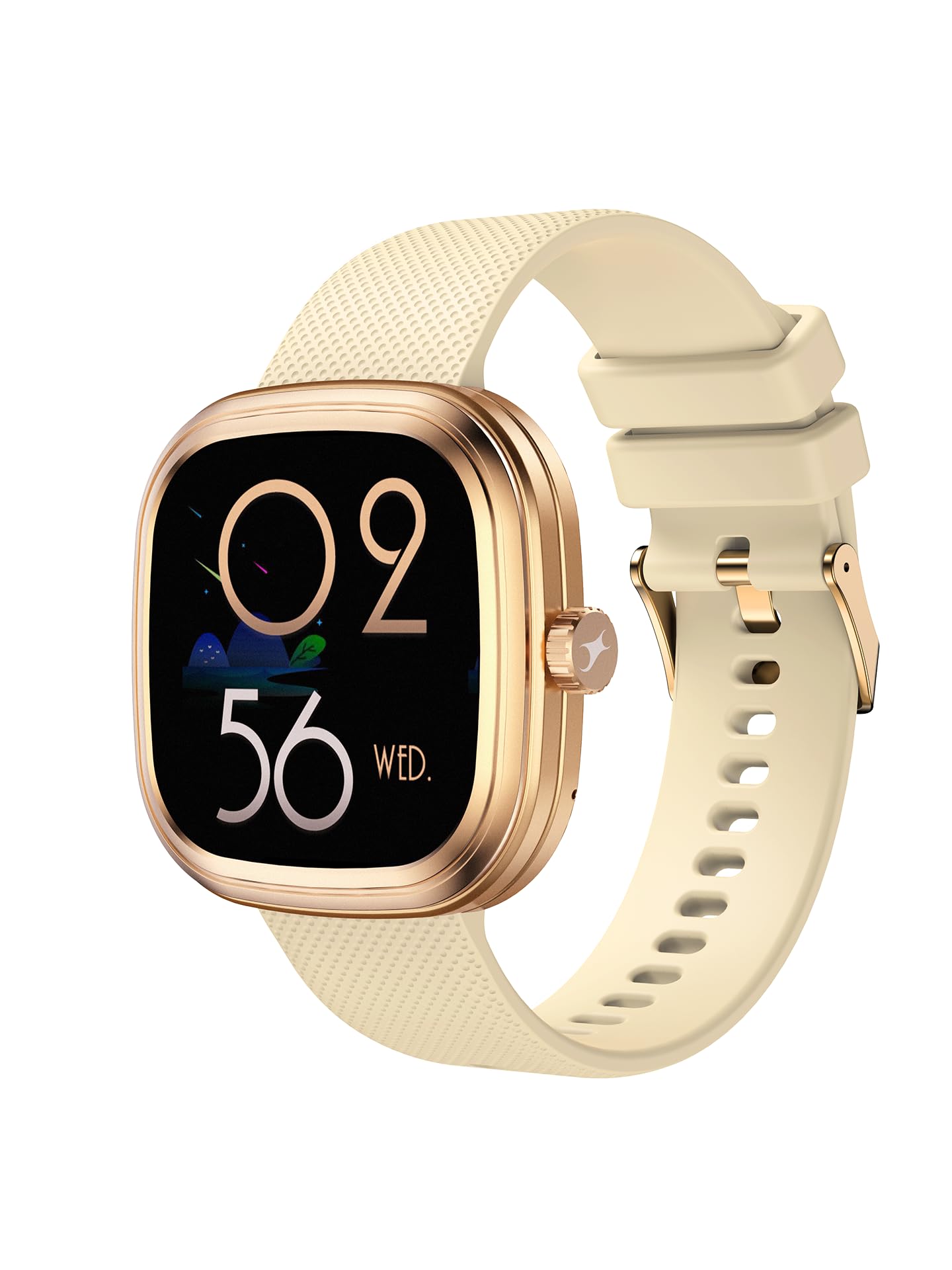 Fastrack Ryz Women Smartwatch with 1.72” Super Ultra VU Display,Dynamic 60Hz Refresh Rate,AI Voice,Functional Crown,1ATM,BT Calling,HRM,SpO2 & Multiple Menu Styles,24/7 Health Suite - Light Beige-image-15